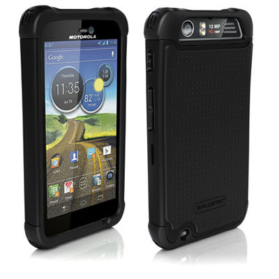 Ballistic Shell Gel Case for Motorola Atrix HD MB886 - Black/Black (SG0931-M005)