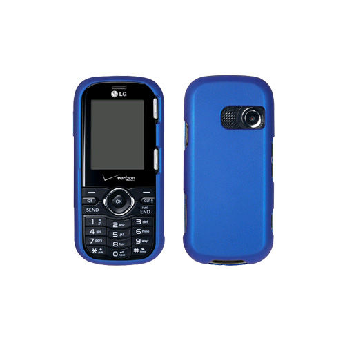 LG Cosmos VN250 Rubberized Hard Snap-On Case (Blue)