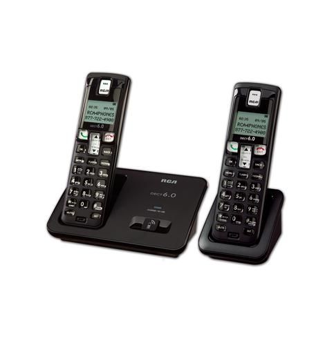 DECT 6.0 Digital Cordless Phone w/ 2 Han