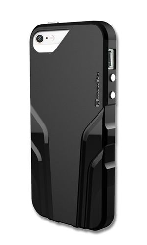 Qmadix Vital Protective Skin Case for Apple iPhone 5 - Black (QM-VTAPIP5BKBK)