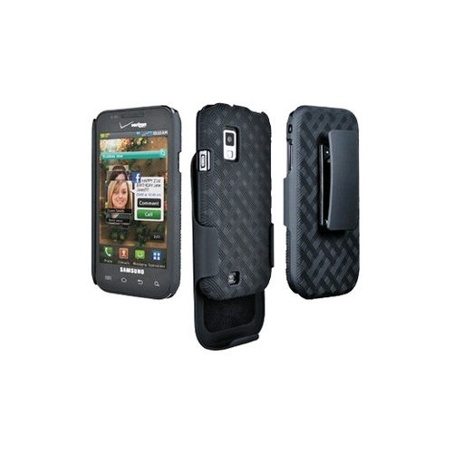 Verizon Samsung Fascinate i500 Rubberized Shell Holster Combo SAMI500HOC (Black)