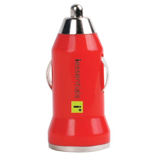 IESSENTIALS IE-PCPUSB-RD iPhone(R)/iPod(R)/Smartphone USB Car Charger (Red)