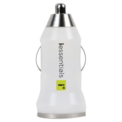 IESSENTIALS IE-PCPUSB-WT iPhone(R)/iPod(R)/Smartphone USB Car Charger (White)