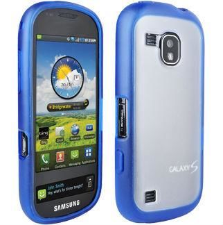 OEM Verizon Samsung Continuum Galaxy S SCH-i400 Plastic Frosted Case, TPU Grip (Blue)