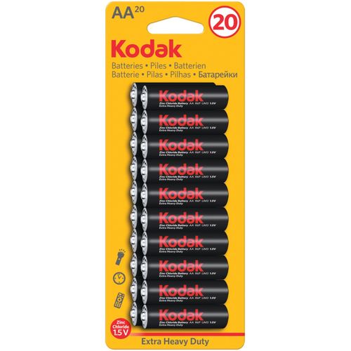 KODAK KAAHZ-20 30926950 Extra Heavy-Duty Carbon Zinc Batteries (AA; 20 pk)