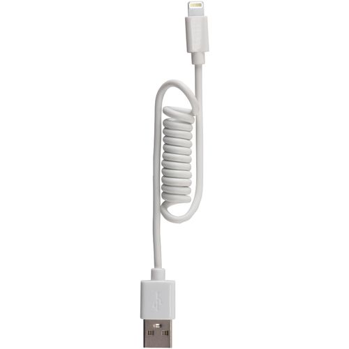 RCA AH750CR Coiled Lightning(TM)-to-USB Cable, 4ft (White)