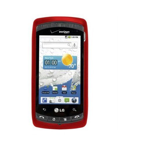 OEM LG Ally VS740 Snap-On Cover Case - Red