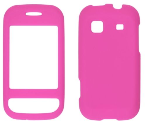 Two piece Soft Touch Snap-On Case for Samsung Trender SPH-M380 - Hot Pink