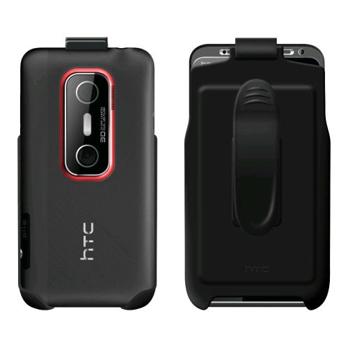 OEM HTC Hard Shell Case with Holster Combo for HTC EVO 3D - Black