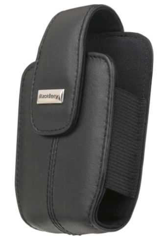 OEM Blackberry Curve 8300 8310 8320 8330 Lambskin Leather holster with swivel belt clip , Black