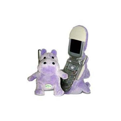 Fun Friends Stuffed Animal Phone Case for all Flip Phones (Purple Henry Hippo)