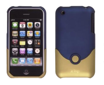 ifrogz Luxe Velvet Case for iPhone 3G & 3GS - Navy / Gold