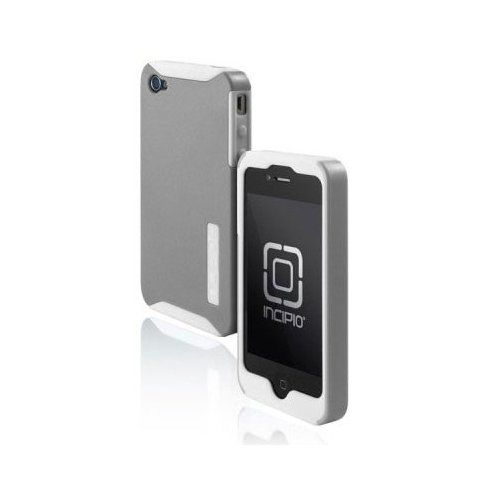 Incipio SILICRYLIC Hard Cover Case for Apple iPhone 4/4S (White Silicone & Gray Shell)