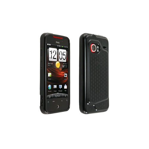 HTC Droid Incredible 6300 High Gloss Silicone Protective Cover (Black)