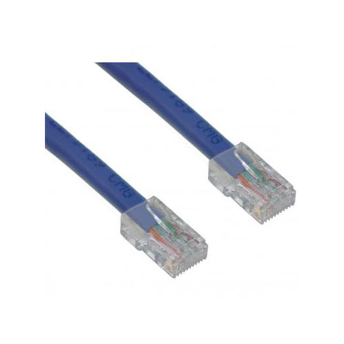 Cat 5e Blue Ethernet Patch Cable, Bootless, 10 foot