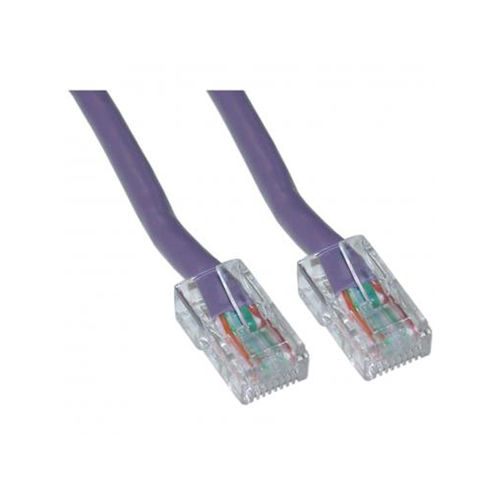 Cat 5e Purple Ethernet Patch Cable, Bootless, 5 foot