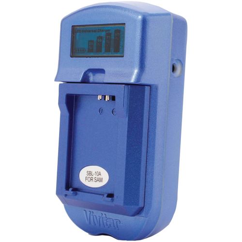 VIVITAR VIV-SC-3100-BLU-C LCD Battery Charger for Canon(R) Batteries (Blue)