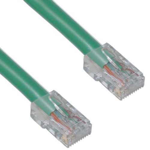 Cat 6 Green Ethernet Patch Cable, Bootless, 14 foot