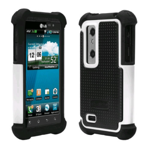 Ballistic SG Case for Thrill 4G P925 - THREE layers of protection - Black/White