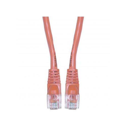 Cat 5e Orange Ethernet Patch Cable, Snagless / Molded Boot, 25 foot