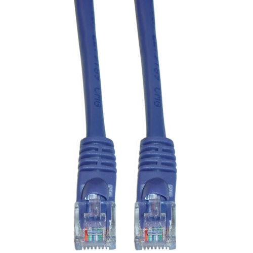 Cat 5e Purple Ethernet Patch Cable, Snagless / Molded Boot, 2 foot