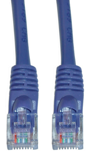 Cat 6 Purple Ethernet Patch Cable, Snagless / Molded Boot, 3 foot