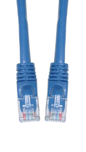 Cat 6 Blue Ethernet Patch Cable, Snagless / Molded Boot, 25 foot