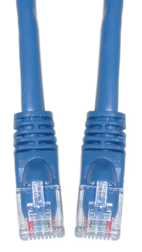 Cat 6 Blue Ethernet Patch Cable, Snagless / Molded Boot, 35 foot