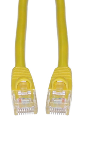 Cat 6 Yellow Ethernet Patch Cable, Snagless / Molded Boot, 10 foot