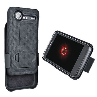 OEM Verizon HTC Incredible 2 ADR6350 Shell Holster Combo with Kickstand (Black)