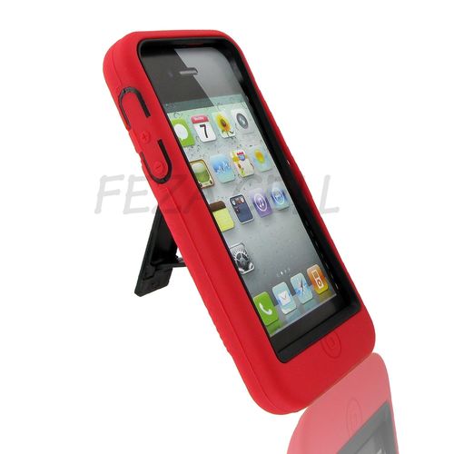 Apple iPhone 5 Black and Red Robotic Case