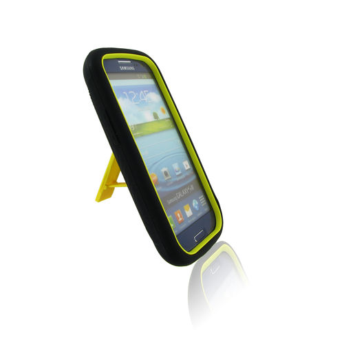 Samsung I9300/ I535/ L710/ T999/ I747 (Galaxy S III) Black + Yellow Robotic Case