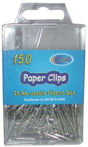 Silver paper clips 150 count Case Pack 48