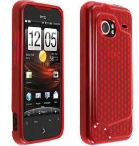 OEM Verizon HTC Droid Incredible 6300 High Gloss Silicone Case (Red)