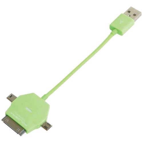 POLDERA CCM-LIM Candi Cord Mini Tri-Connector, 6"" (Lime)