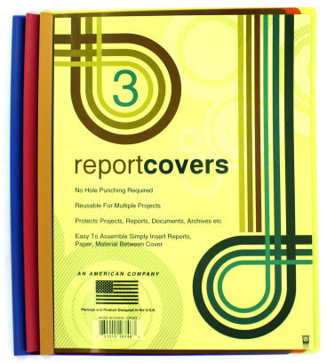 3-Pack 8.75""x11"" Report Covers Case Pack 24