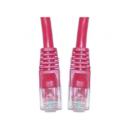 Cat 5e Red Ethernet Patch Cable, Snagless / Molded Boot, 14 foot