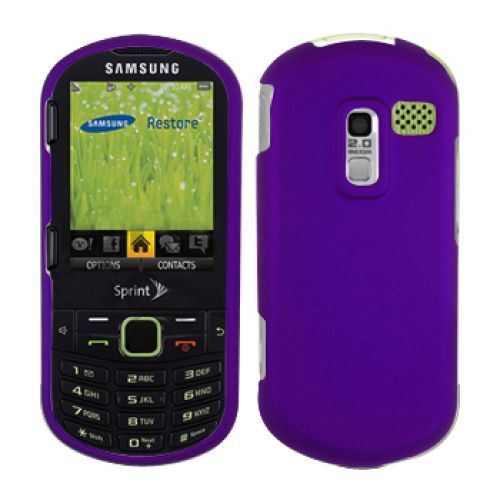 Evercell Rubberized Snap-On Case for Samsung Restore M570, R580 (Purple)