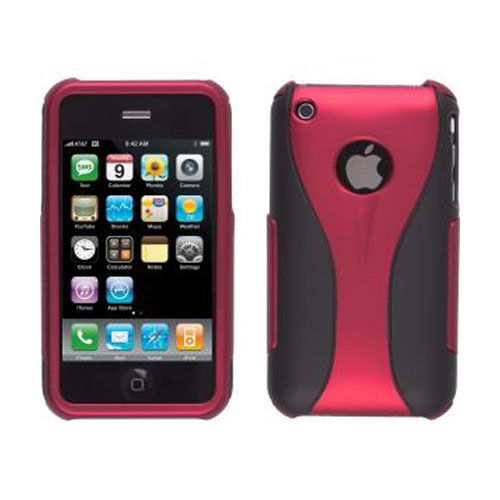 Ventev Duo Snap-On Case for iPhone 3G/3GS (Red & Black)
