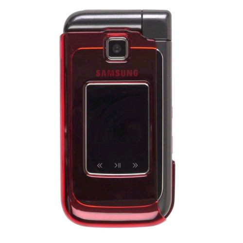 Two piece Snap-On Case (Front/Back) for Samsung SCH-U750 - Red