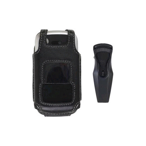 Fitted Leather Case with Belt Clip for Motorola Entice W766