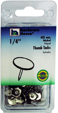 40-Pack Silver Nickel Thumbtacks Case Pack 20