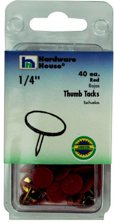 40-Pack Red Thumbtacks Case Pack 20