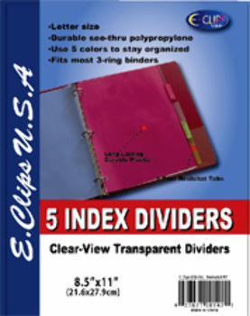 Index Dividers Case Pack 72