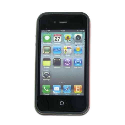 Apple iPhone 4S/ CDMA/ 4 Fusion Candy Cases Red + Black+FREE Screen Protector