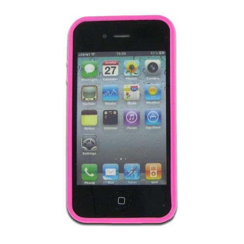 Apple iPhone 4S/ CDMA/ 4 Fusion Candy Cases White + Pink+FREE Screen Protector