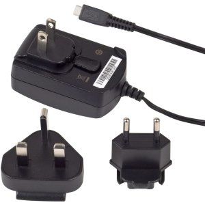 OEM Verizon Micro USB Travel Charger with International Adapters for BlackBerry Global Phones