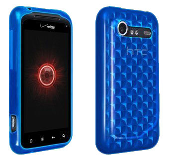 OEM Verizon High Gloss Silicone Case for HTC DROID Incredible 2 6350 (Blue)
