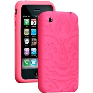 Case-Mate Rubber Case Tiki Skin for iPhone 3GS / 3G (Pink)