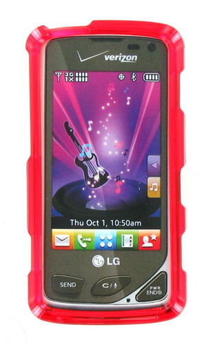 LG VX8575 Chocolate Touch Glossy Snap-On Case - Red-Orange